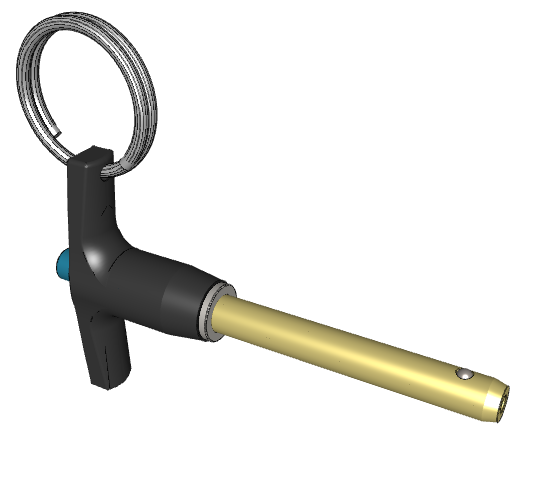 CL4BLPT150 - Ball Lock Pin T-Handle 3/16 Pin Diam X 1.5 Long.